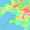 Mapa topográfico Osani, mapa de relevo, mapa de altitude