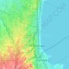 Mapa topográfico Muntinlupa, mapa de relevo, mapa de altitude