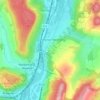 Mapa topográfico Corny-sur-Moselle, relevo, altitude