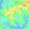 Mapa topográfico Surzur, relevo, altitude