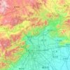 Mapa topográfico 东城区, altitude, relevo