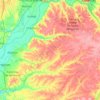 Mapa topográfico Chamusca, altitude, relevo