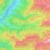 Mapa topográfico Villnößtal - Val di Funes, altitude, relevo