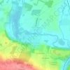 Mapa topográfico Pont-Réan, relevo, altitude